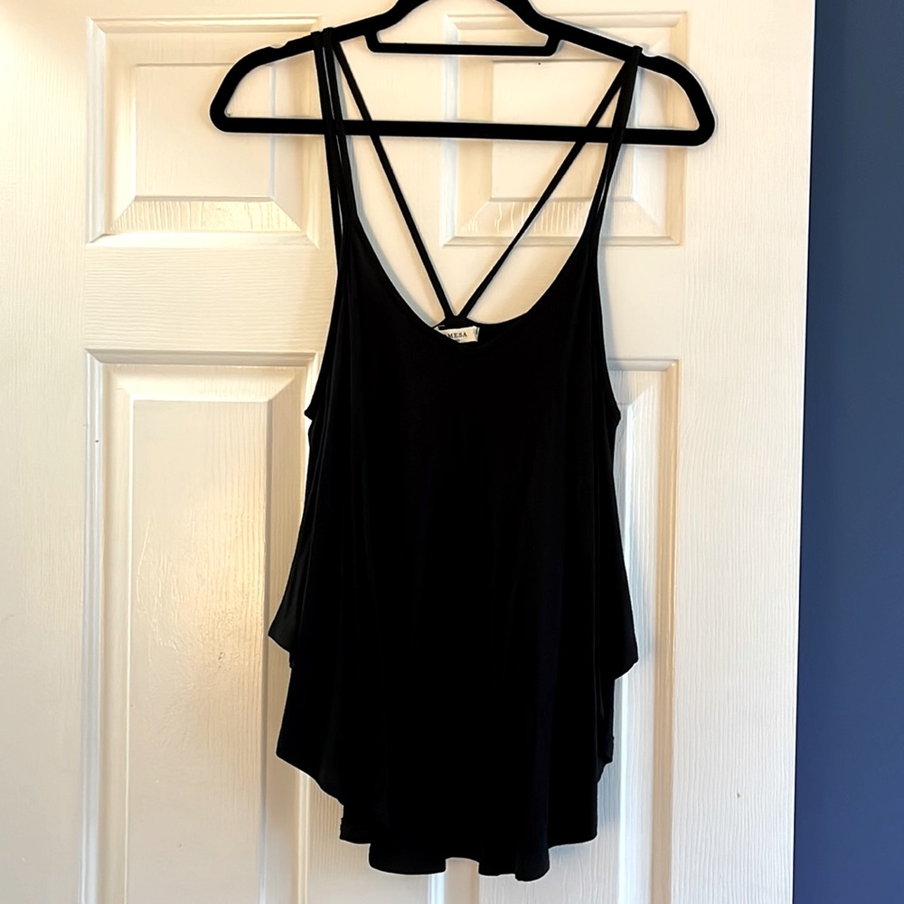 Black strappy tank top